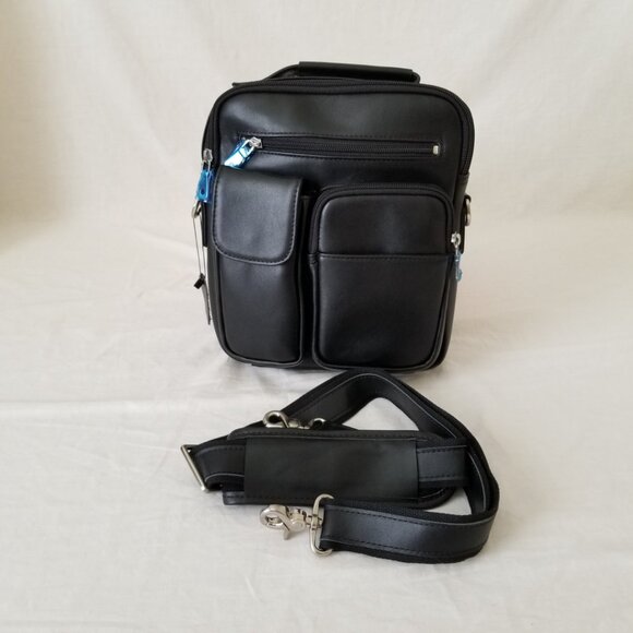 NWOT! Upscale Leather Messenger Shoulder Crossbody Bag w/Detachable Strap - Picture 11 of 12
